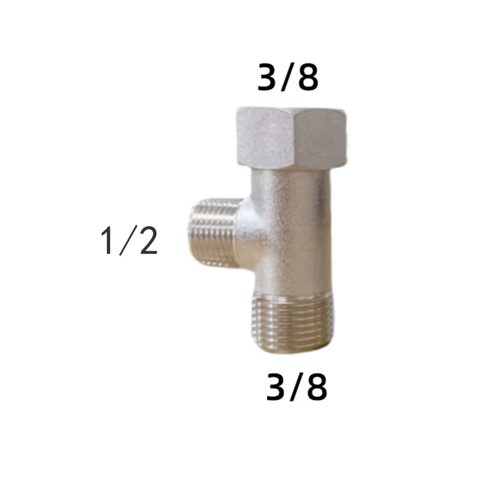 Adaptateur T métal 3/8" - 1/2"